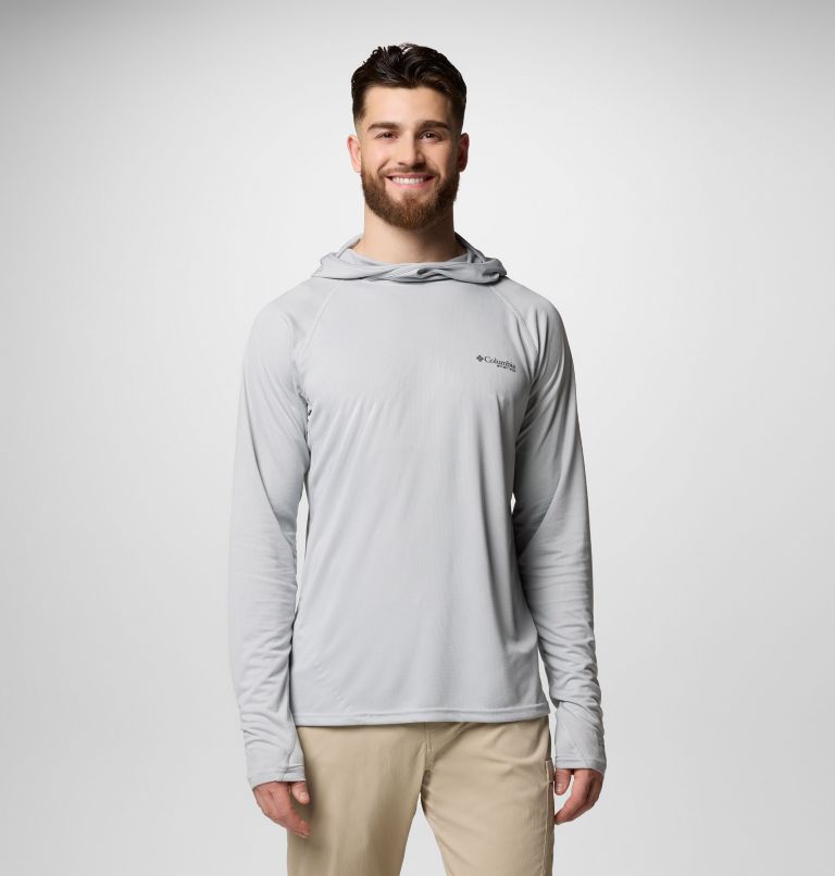 Men's PFG Solar Stream Elite II Hoodie, Color: Cool Grey, image 1