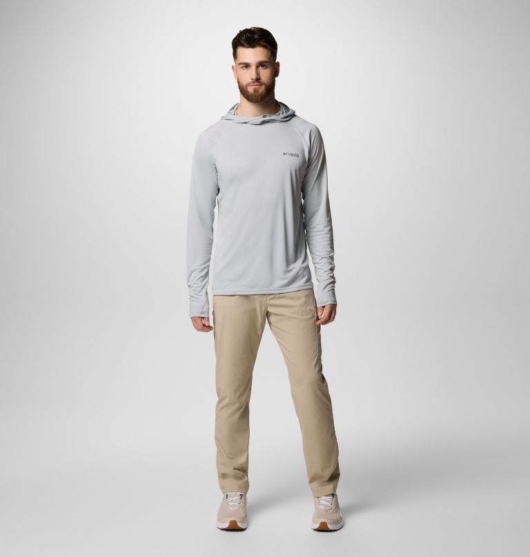 Men's PFG Solar Stream Elite II Hoodie, Color: Cool Grey, image 2