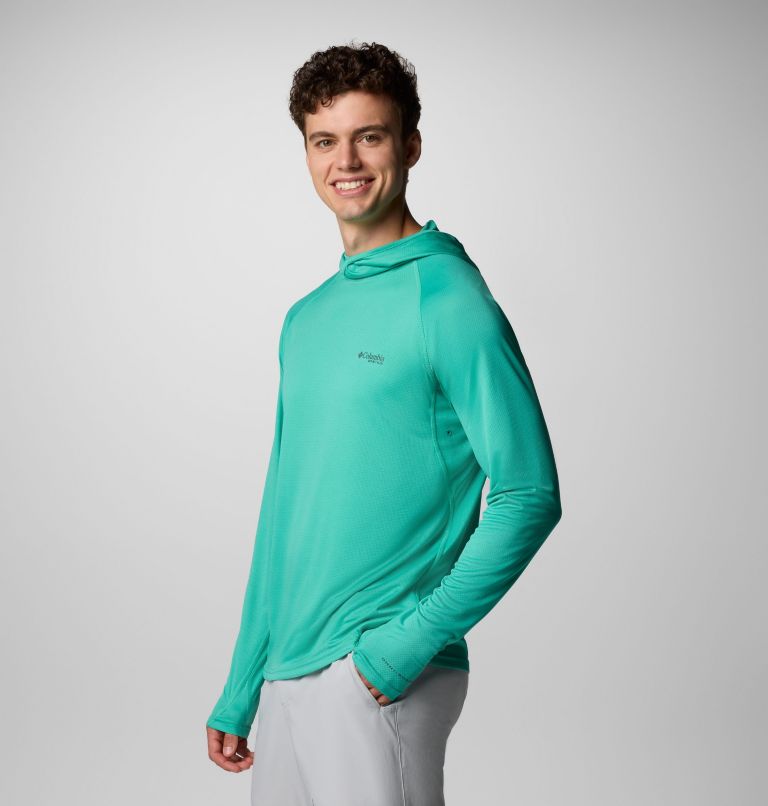Men's PFG Solar Stream Elite II Hoodie, Color: Glaze Green, image 4