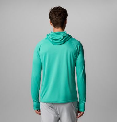 Men's PFG Solar Stream Elite II Hoodie, Color: Glaze Green, image 3