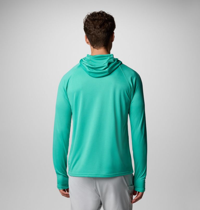 Men's PFG Solar Stream Elite II Hoodie, Color: Glaze Green, image 3