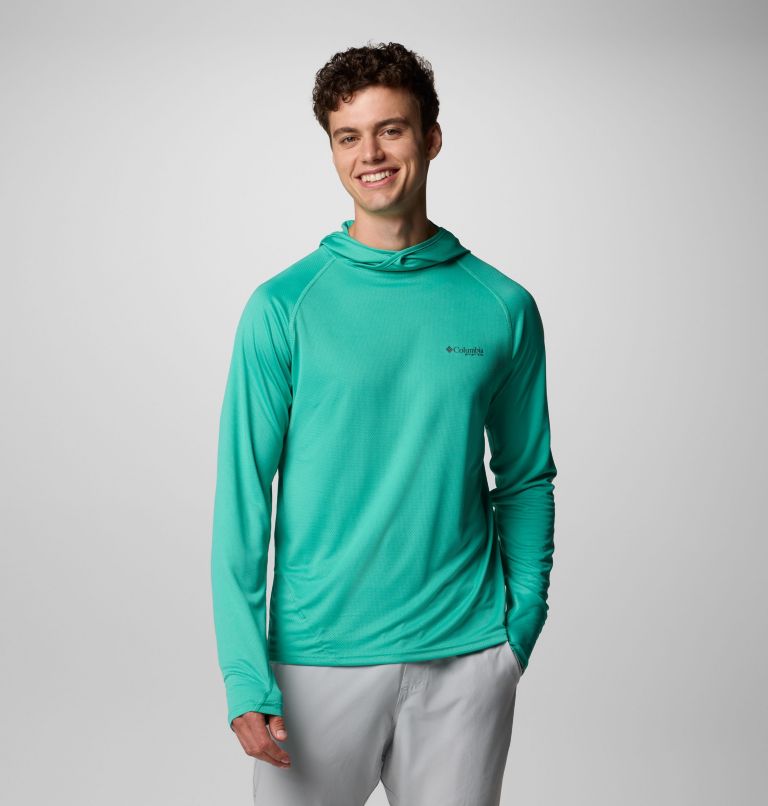 Men's PFG Solar Stream Elite II Hoodie, Color: Glaze Green, image 1