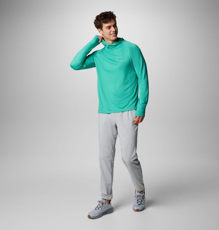 Men's PFG Solar Stream Elite II Hoodie, Color: Glaze Green, image 2
