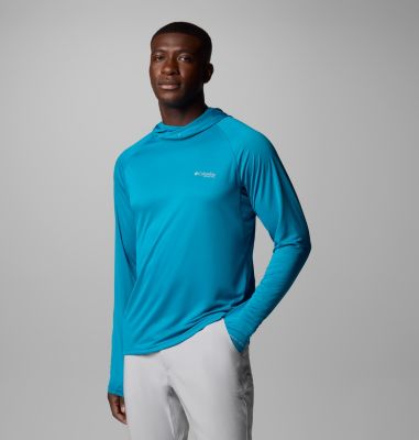 Men's PFG Solar Stream Elite II Hoodie, Color: Blue Echo, image 16