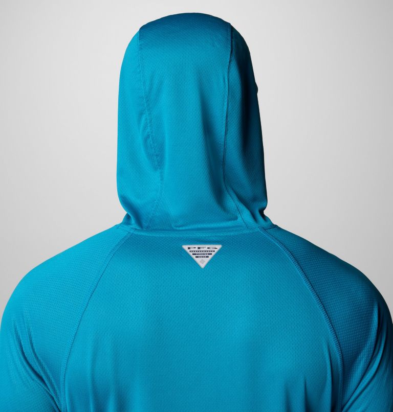 Men's PFG Solar Stream Elite II Hoodie, Color: Blue Echo, image 6