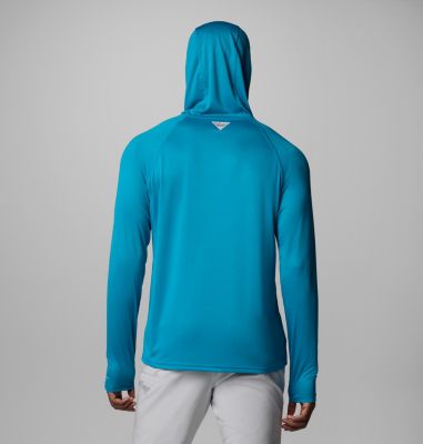 Men's PFG Solar Stream Elite II Hoodie, Color: Blue Echo, image 15
