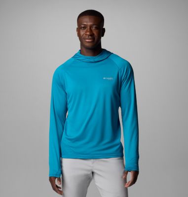 Men's PFG Solar Stream Elite II Hoodie, Color: Blue Echo, image 13