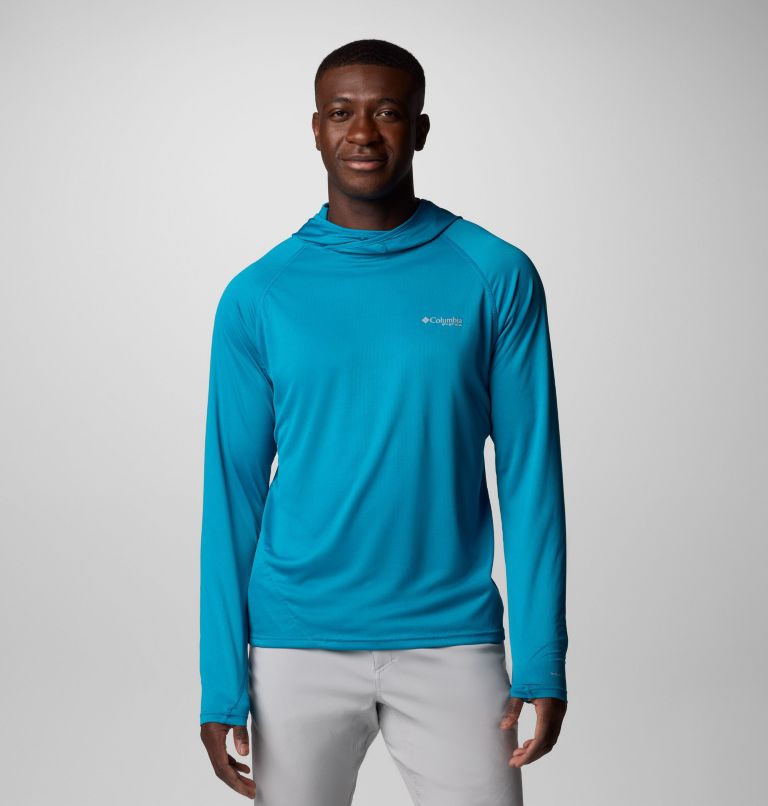 Men's PFG Solar Stream Elite II Hoodie, Color: Blue Echo, image 1