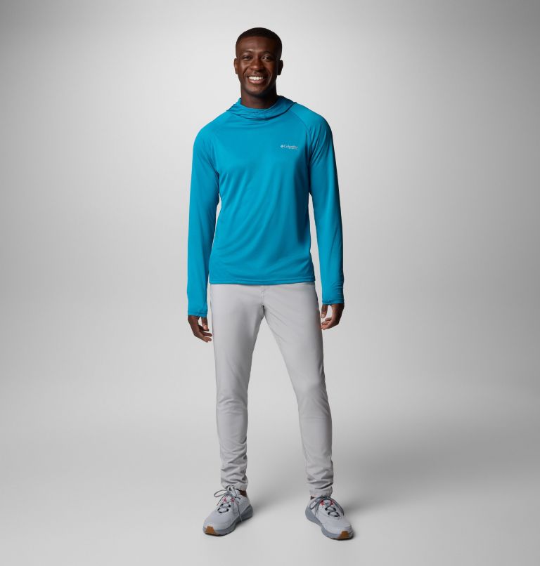 Men's PFG Solar Stream Elite II Hoodie, Color: Blue Echo, image 2
