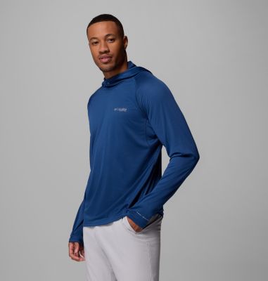 Men's PFG Solar Stream Elite II Hoodie, Color: Carbon, image 8