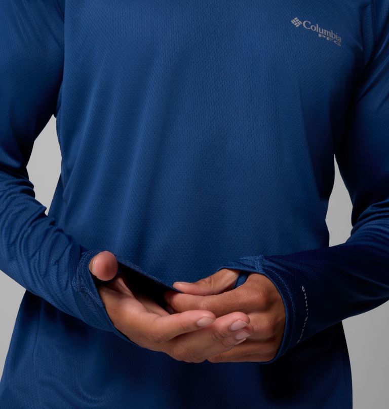 Men's PFG Solar Stream Elite II Hoodie, Color: Carbon, image 8