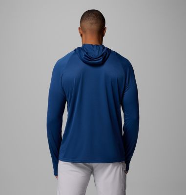 Men's PFG Solar Stream Elite II Hoodie, Color: Carbon, image 7