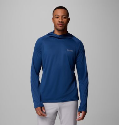 Men's PFG Solar Stream Elite II Hoodie, Color: Carbon, image 5