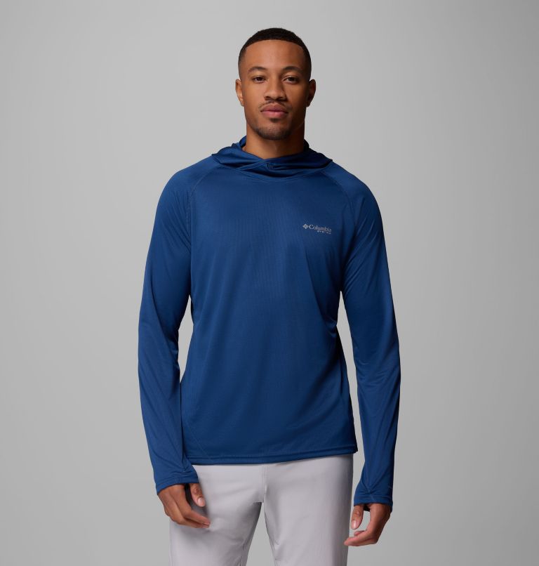 Men's PFG Solar Stream Elite II Hoodie, Color: Carbon, image 1
