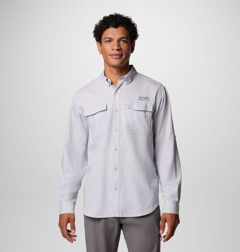 Men's PFG Blood and Guts V Long Sleeve Shirt, Color: Cool Grey, image 1