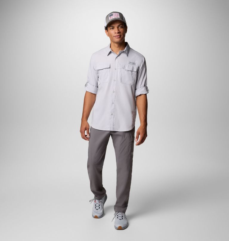 Men's PFG Blood and Guts V Long Sleeve Shirt, Color: Cool Grey, image 2