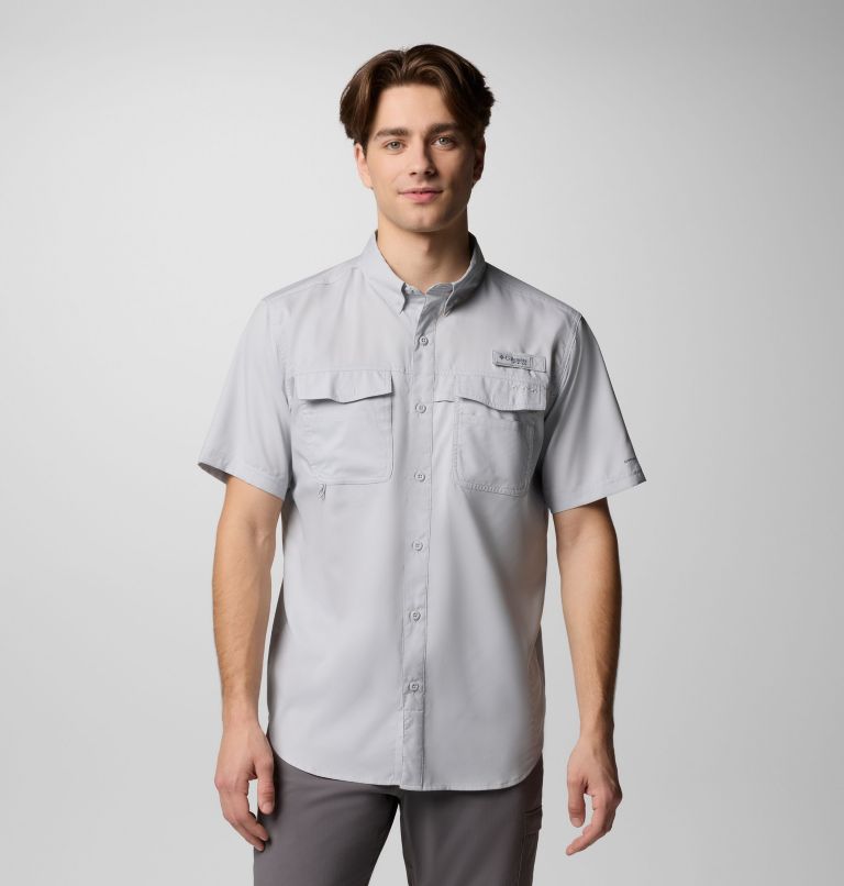 Men's PFG Blood and Guts V Short Sleeve Shirt, Color: Cool Grey, image 1