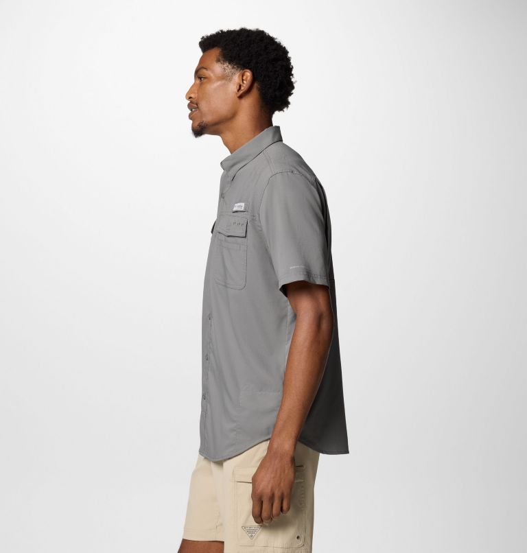 Men's PFG Blood and Guts V Short Sleeve Shirt, Color: City Grey, image 3