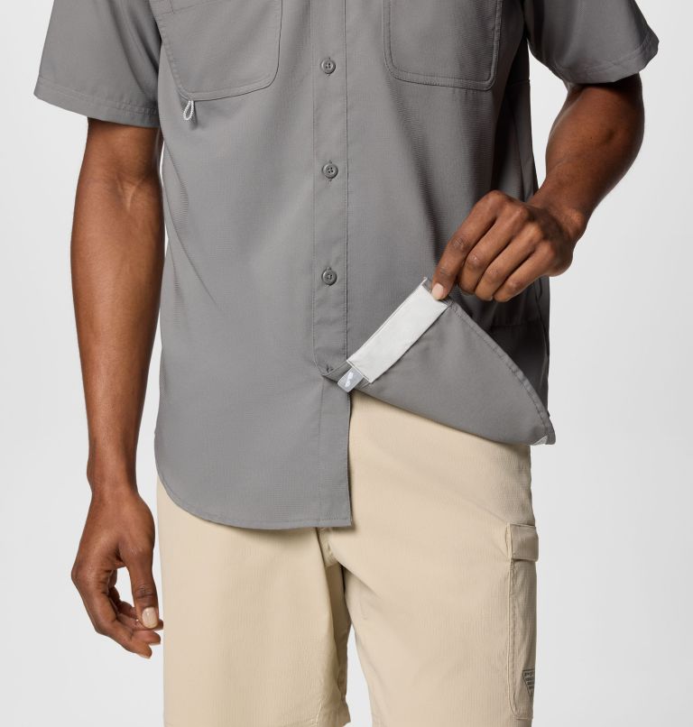 Men's PFG Blood and Guts V Short Sleeve Shirt, Color: City Grey, image 6