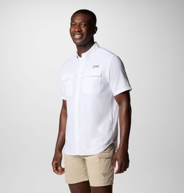Men's PFG Blood and Guts V Short Sleeve Shirt, Color: White, image 4