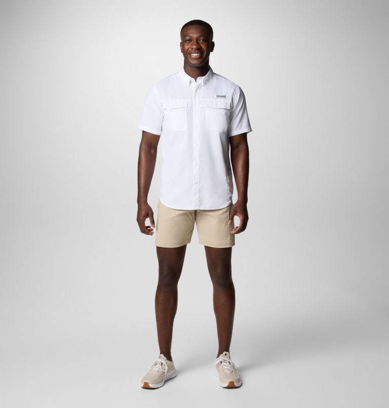 Men's PFG Blood and Guts V Short Sleeve Shirt, Color: White, image 2