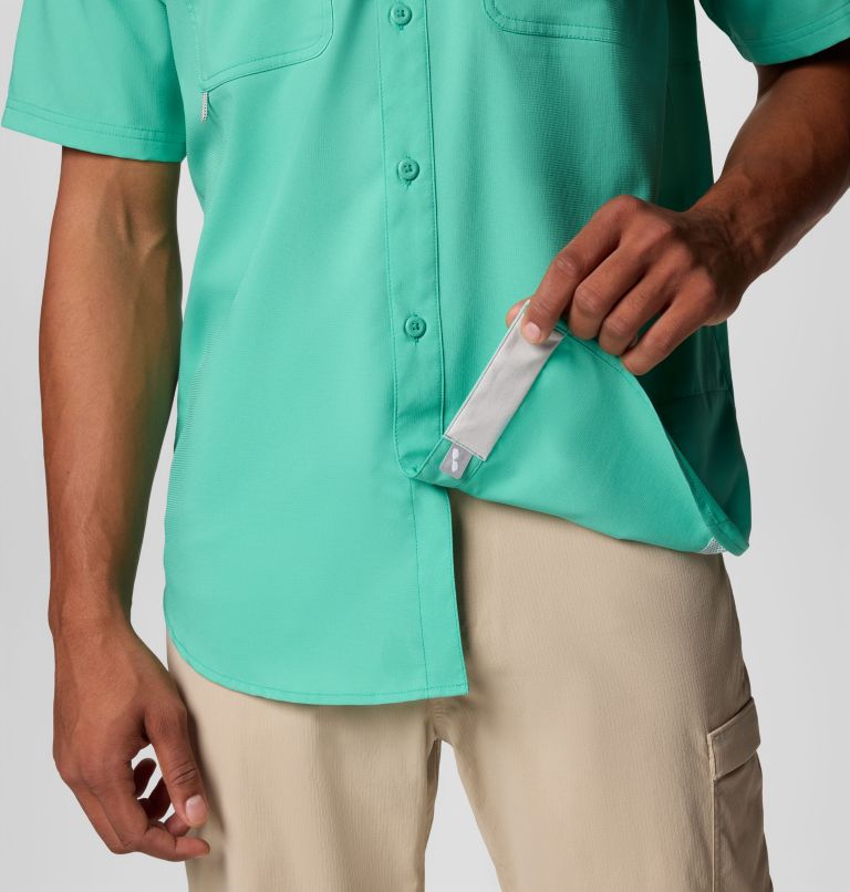 Men's PFG Blood and Guts V Short Sleeve Shirt, Color: Glaze Green, image 6