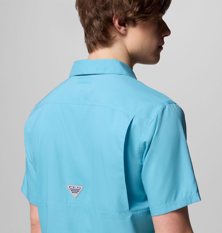 Men's PFG Blood and Guts V Short Sleeve Shirt, Color: Vintage Blue, image 7