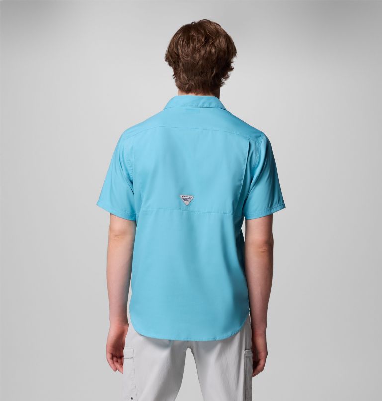 Men's PFG Blood and Guts V Short Sleeve Shirt, Color: Vintage Blue, image 3
