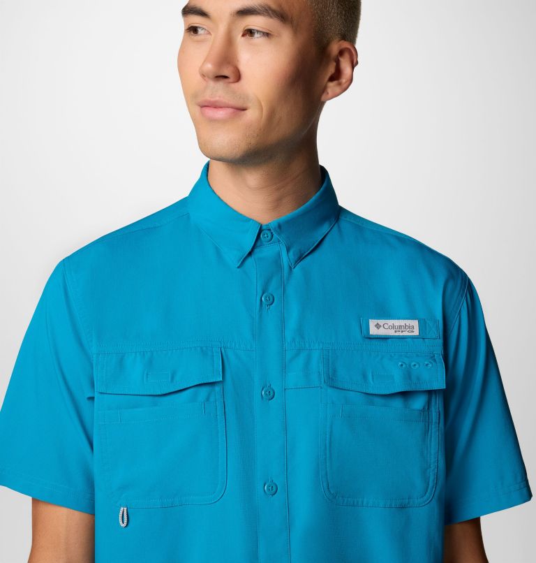 Men's PFG Blood and Guts V Short Sleeve Shirt, Color: Blue Echo, image 5