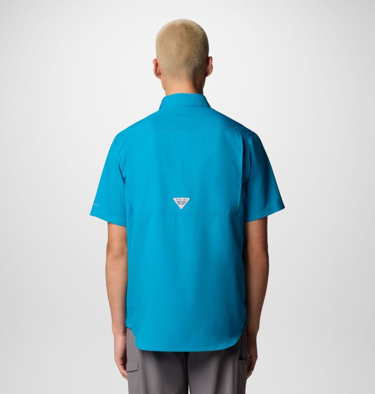Men's PFG Blood and Guts V Short Sleeve Shirt, Color: Blue Echo, image 3