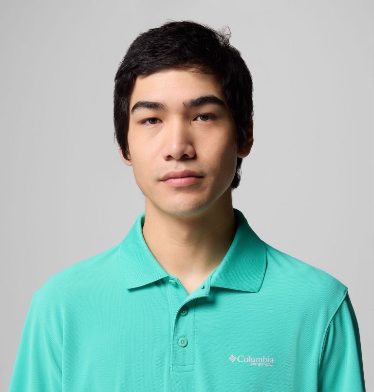 Men's PFG Freezer Polo Shirt, Color: Glaze Green, image 4