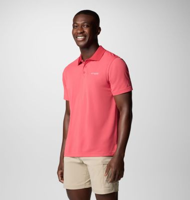 Men's PFG Freezer Polo Shirt, Color: Sunset Red, image 16