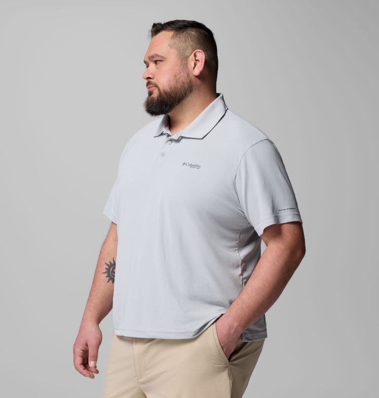 Men's PFG Freezer Polo Shirt - Big, Color: Cool Grey, image 3