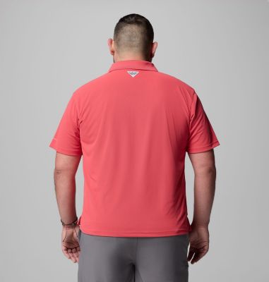 Men's PFG Freezer Polo Shirt - Big, Color: Sunset Red, image 10