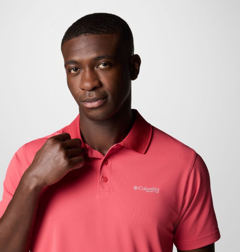 Men's Freezer Polo Shirt - Tall, Color: Sunset Red, image 5