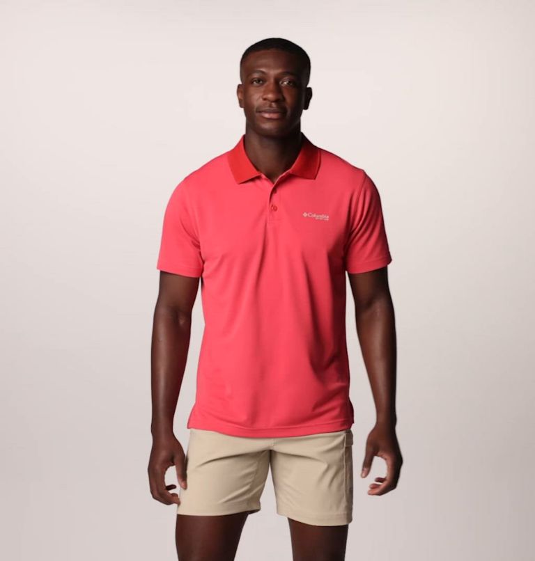 Men's Freezer Polo Shirt - Tall, Color: Sunset Red