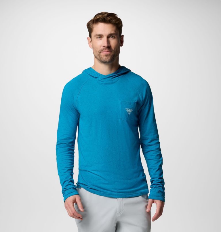 Men's PFG Uncharted Neps Hoodie, Color: Blue Echo, image 1
