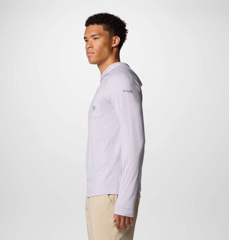 Men's PFG Uncharted Neps Hoodie, Color: Lavender Pearl, image 4