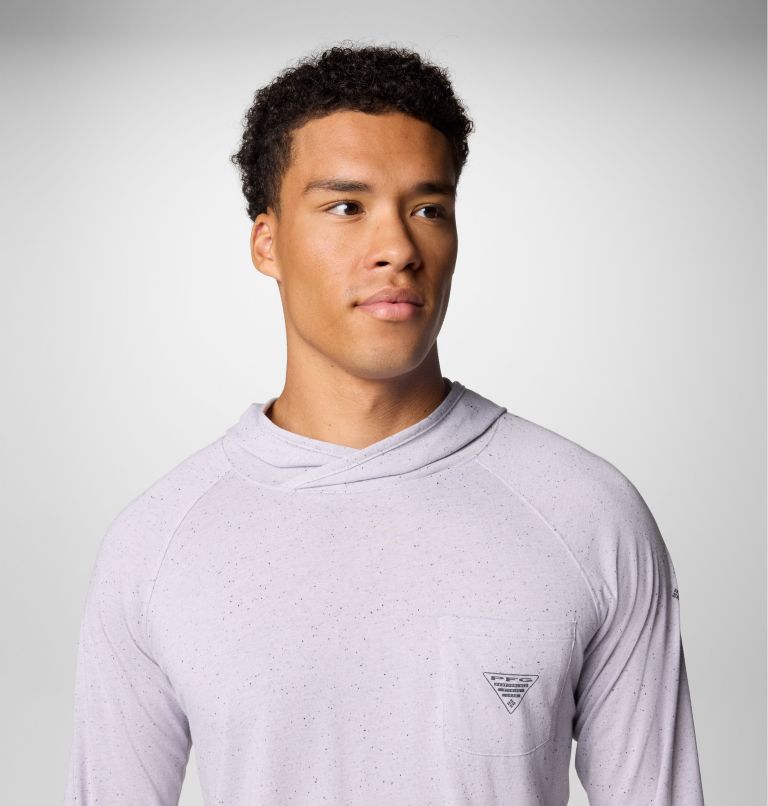 Men's PFG Uncharted Neps Hoodie, Color: Lavender Pearl, image 5