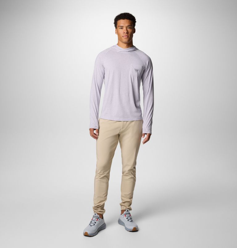 Men's PFG Uncharted Neps Hoodie, Color: Lavender Pearl, image 2