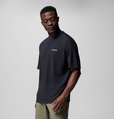 Camiseta técnica con estampado Cedar Trail Back para hombre, Color: Black, Trailguide Icons, image 4