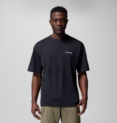 Camiseta técnica con estampado Cedar Trail Back para hombre, Color: Black, Trailguide Icons, image 3