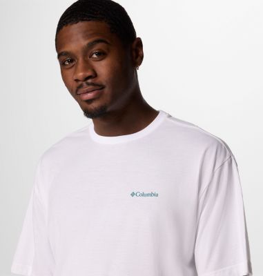 Camiseta técnica con estampado Cedar Trail Back para hombre, Color: White, Trailguide Icons, image 12