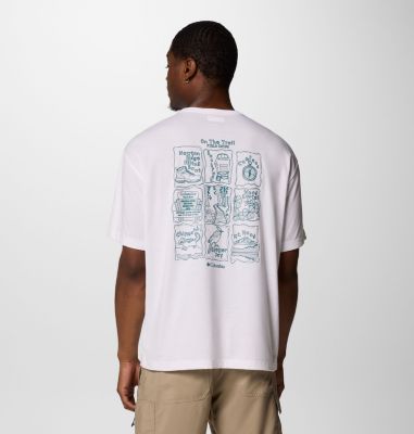 Camiseta técnica con estampado Cedar Trail Back para hombre, Color: White, Trailguide Icons, image 9