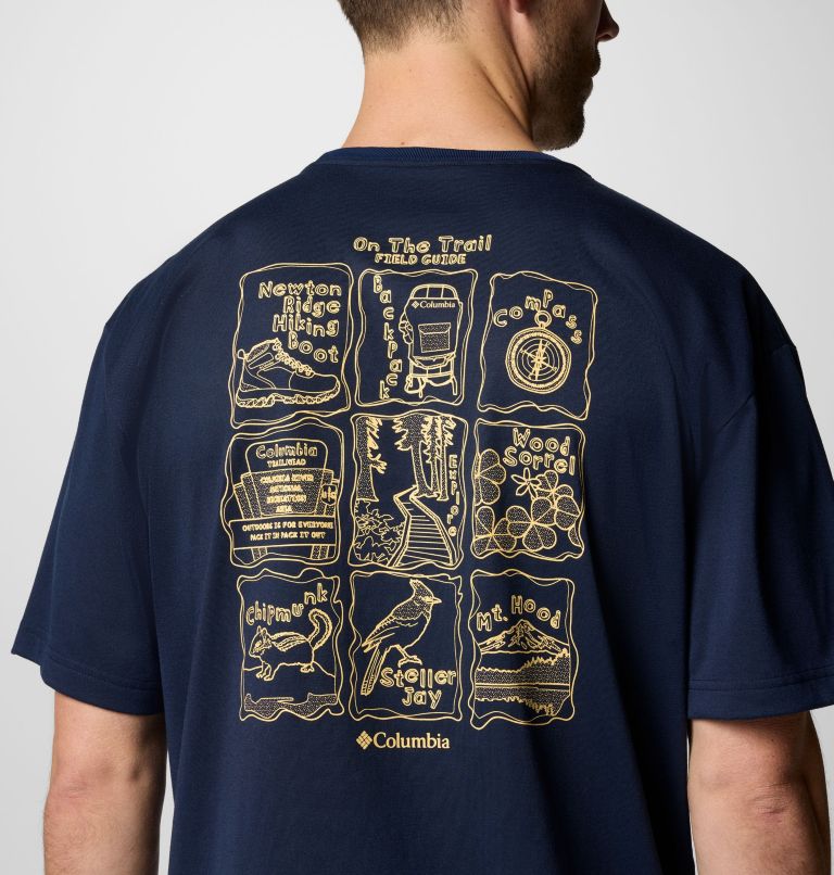 T-shirt Technique Graphique Cedar Trail Back Homme, Color: Collegiate Navy, Trailguide Icons, image 6