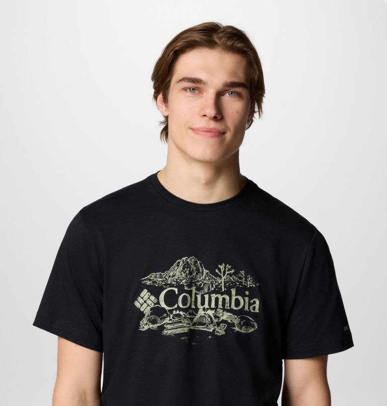 Men's Kettle River Graphic T-Shirt, Color: Black, Campsite Badge, image 4