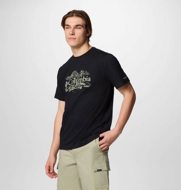 Men's Kettle River Graphic T-Shirt, Color: Black, Campsite Badge, image 5