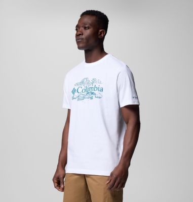 T-shirt stampata Kettle River da uomo, Color: White, Campsite Badge, image 4