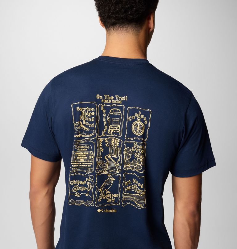 Men's Kettle River Back Graphic T-Shirt, Color: Collegiate Navy, Trailguide Icons, image 5