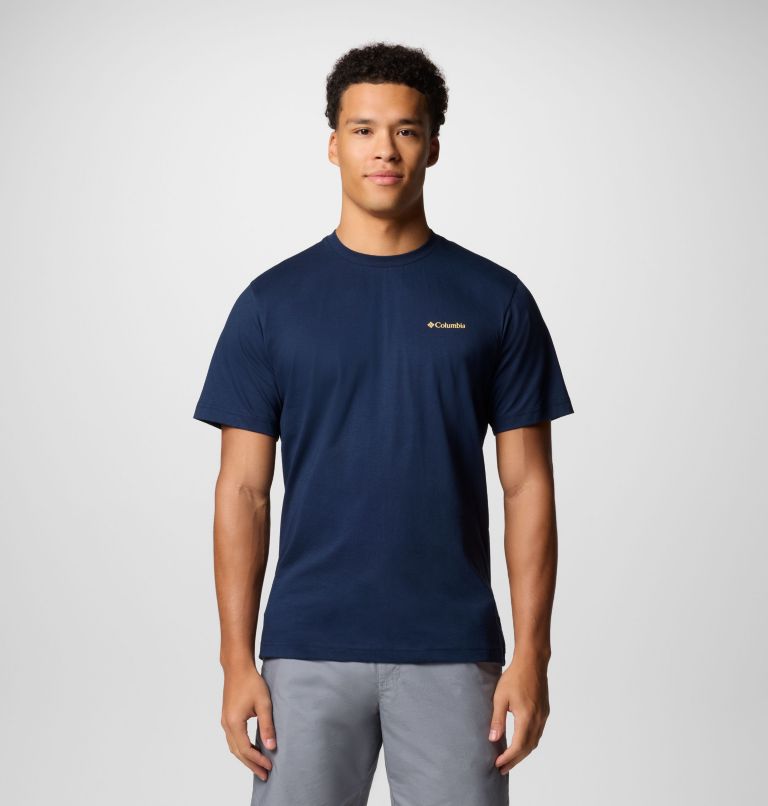 Men's Kettle River Back Graphic T-Shirt, Color: Collegiate Navy, Trailguide Icons, image 2